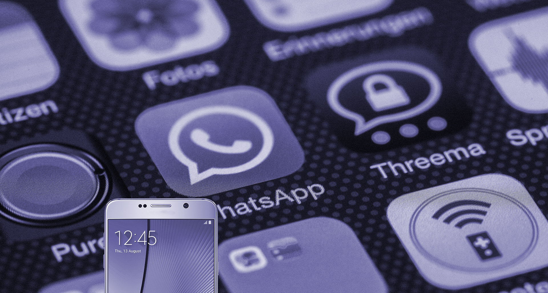 A phone used as a background